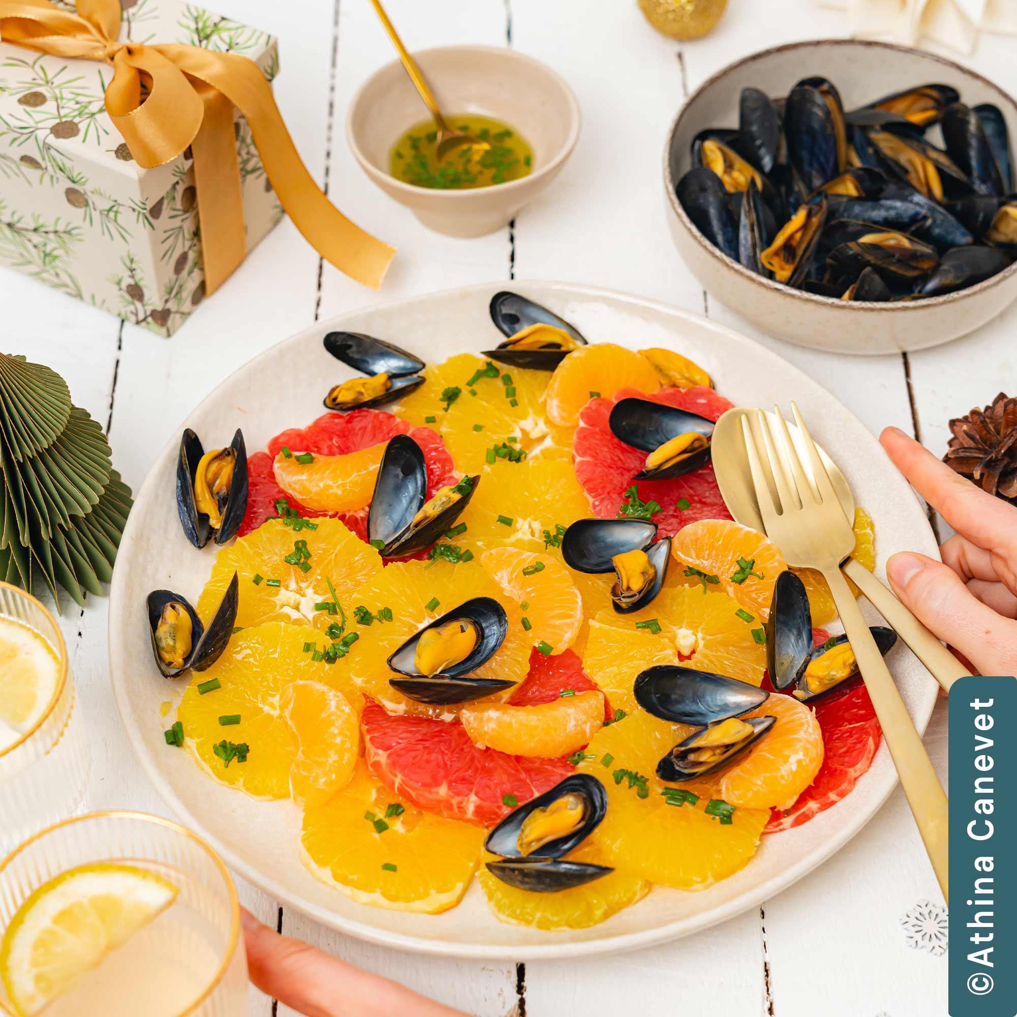 Carpaccio d’agrumes et moules